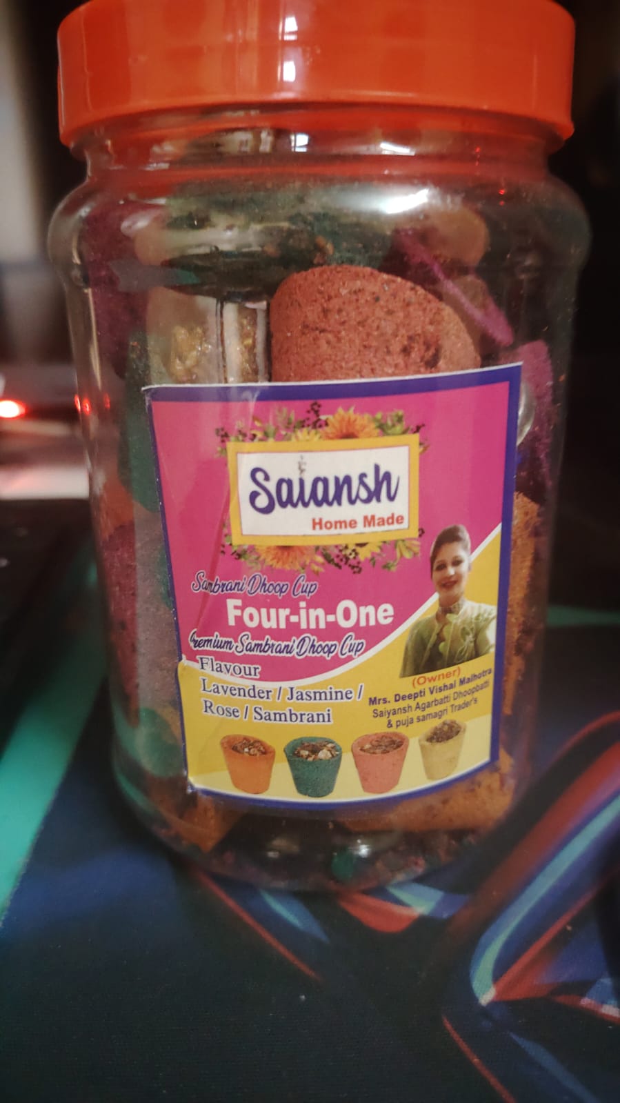 Saiansh Classic – Samberni Cup Dhoop (24 Pieces in One Jar)